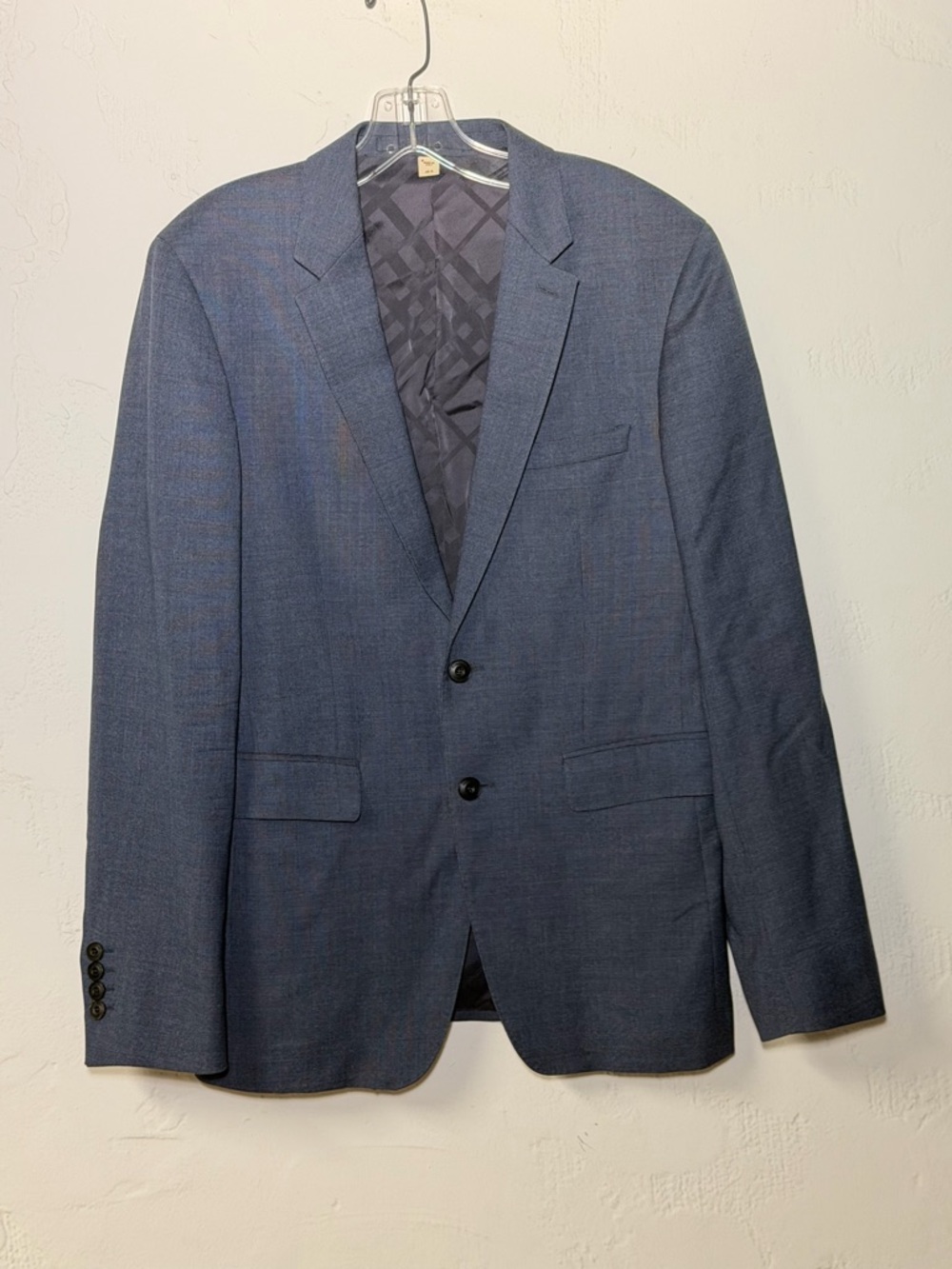 Burberry of London Navy Blue Two-Button Sport Coat - Classic Style & Quality